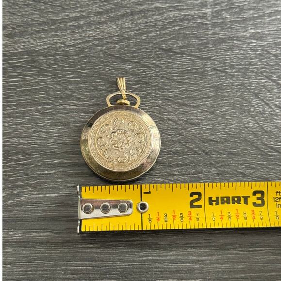 Lucerne Swiss Made Gold Tone Pendant Pocket Watch FOR PARTS - Picture 3 of 6